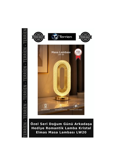 Özel Seri Doğum Günü Arkadaşa Hediye Romantik Lamba Kristal Elmas Masa Lambası Lw20