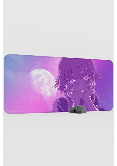Mirai Nikki Anime V3 - 90x40 Xxl Gaming Kauçuk Kaymaz Taban Mouse Pad Fare Altlığı