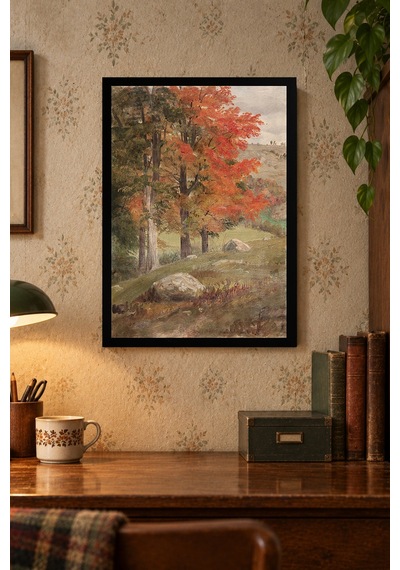 Claude Monet Eseri, Mdf Tablo, Çerçeve Görünümlü Ahşap Poster