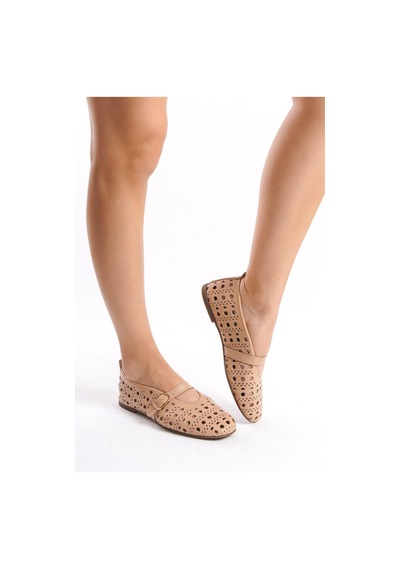 Mubiano Hakiki Deri Collection Kadın Babet Nude -mcrgn8034-n Ten