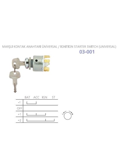 MARŞLI KONTAK ANAHTARI FORD BMC ANADOL 03-001 AKSA