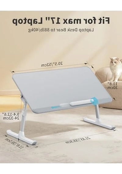 Ayarlanabilir Laptop Standı, 17 İnç Uyumlu, Taşınabilir Tasarım
