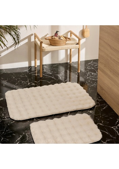 Karaca Home Bubble Banyo Paspas Seti Beyaz