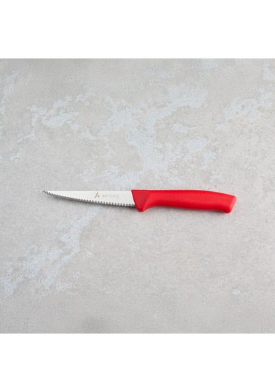 Aryıldız Rexa Tırtıklı Sebze Bıçak Kırmızı 10 Cm Renkli