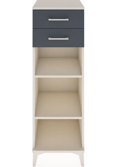 Hyperion Dolap 2 Raflı 2 Çekmeceli 44x44x134 Aytaşı-antrasit Aytası