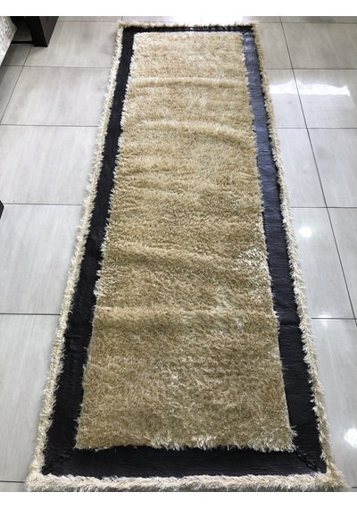 Saray Halı Simli Deri 100X300 Sarı Derili Simli Yolluk 3 Metre !