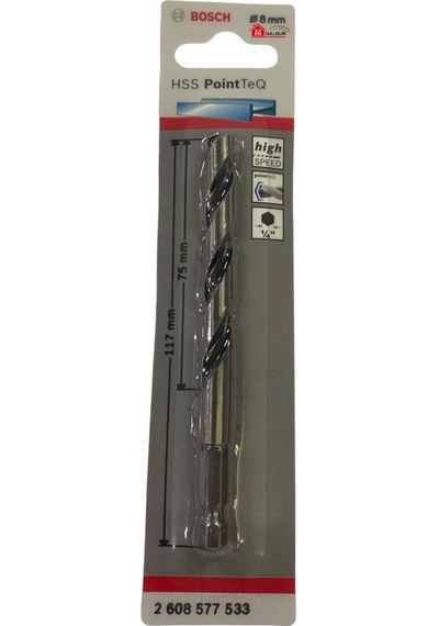 Pointteq Altıgen Şaftlı Hss Matkap Ucu 8 Mm