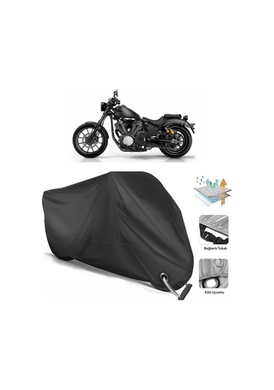 Yamaha Xv950R Motosiklet Branda (Bağlantı, Kilit Uyumlu)-Siyah (457276871)