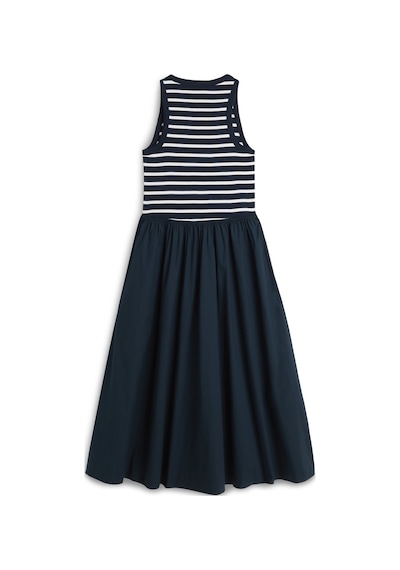Tommy Hilfiger Gold Button Poplın Mıx Dress Kadın Mavi Elbise - Ww0ww49628