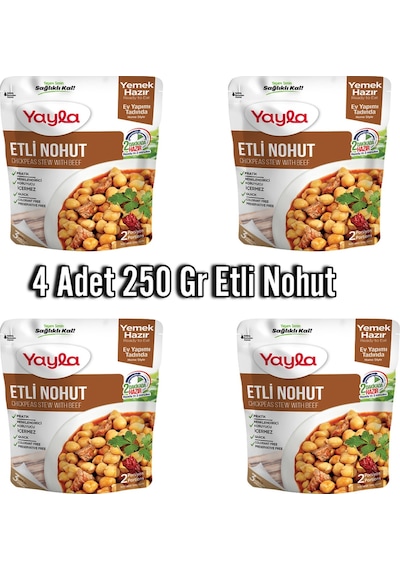 Yayla Etli Nohut Aç Isıt Ye Hazır Yemek 4 x 250 G