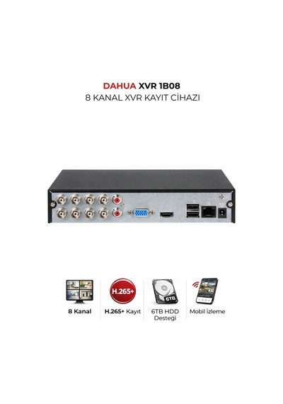 Xvr1b08ı-t Dvr 8 Kanal Kamera Kayıt Cihazı Wizsense Akıllı Analiz