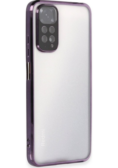 Xiaomi Redmi Note 11 Uyumlu Kılıf Lensli Silikon - Mor