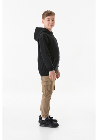 Fullamoda 3 İplik Kanguru Cepli Kapüşonlu Erkek Çocuk Sweatshirt 25kcck5258127380-siyah Siyah Fullamoda 3 İplik Kanguru Cepli Kapüşonlu Erkek Çocuk Sweatshirt 25kcck5258127380-siyah Siyah