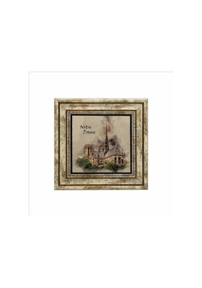 Notre Dame Baskılı Taş Tablo 25x25