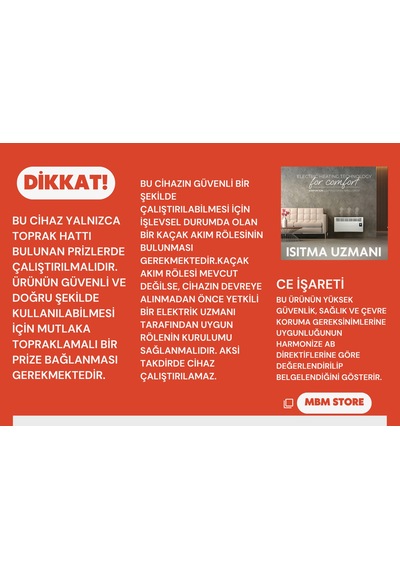 2500 Watt Elektrikli Panel Isıtıcı Manuel Otomatik Termostat Ayaklar,askı Aparatı Dahil Premıum Kalite