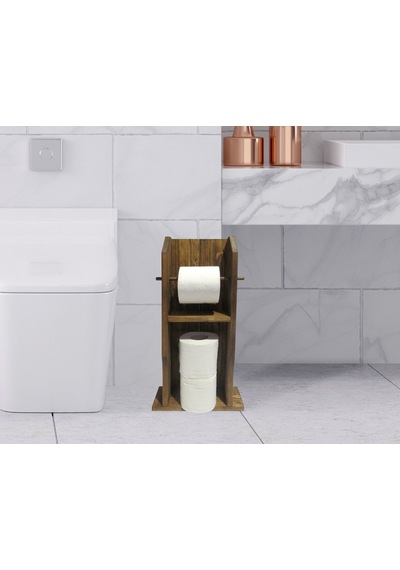 Bk Home Doğal Masif Ahşap Tuvalet Kağıtlığı