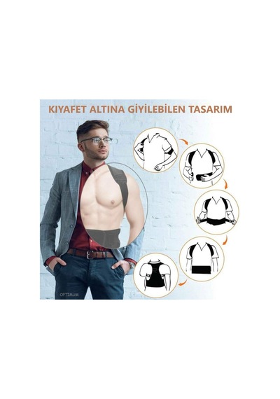 Dik Duruş Korsesi Kamburluk Önleyici Korse Siyah