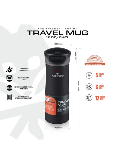 Madmugs Travel Mug Termos Bardak 0.47 Lt