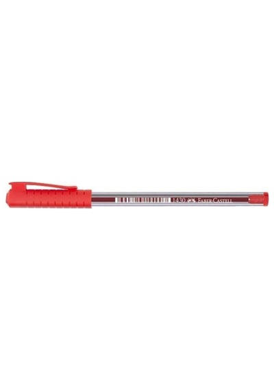 Faber Castell Tükenmez Kalem 1430 Şeffaf Kırmızı *10