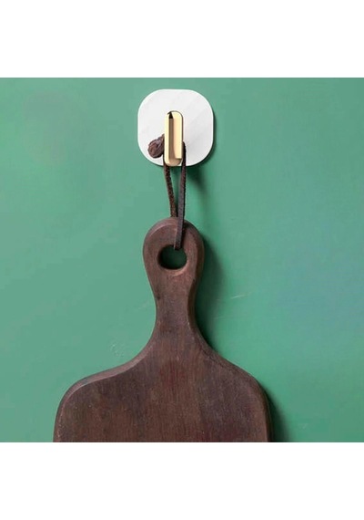 2li Yapışkanlı Retro Askılık Dolap Kapak Kulpu Beyaz Renkli
