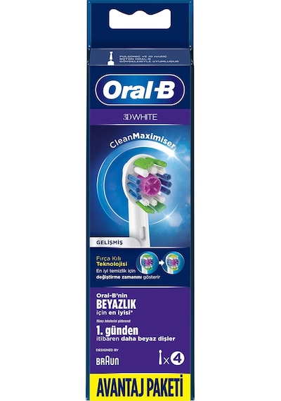 Oral-B 3D White 4'lü Diş Fırçası Yedek Başlığı EB18