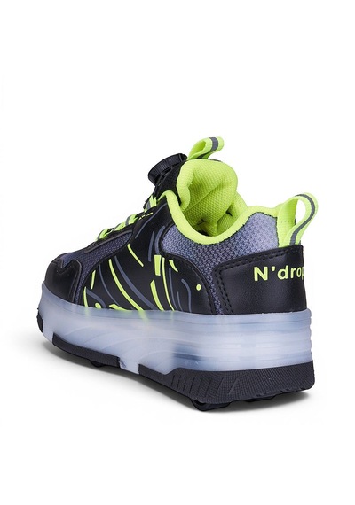 Awm Ndrops Ortopedik Çocuk Işıklı Tekerlekli Sneaker Siyah - Sarı