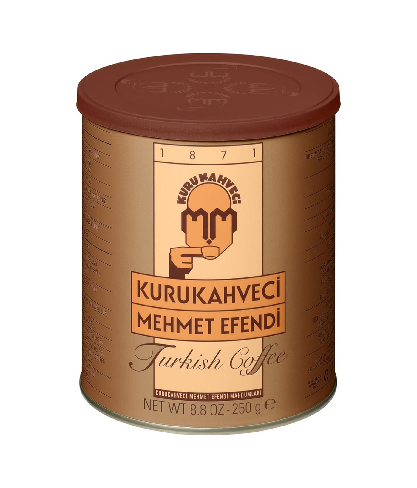 Kurukahveci Mehmet Efendi Türk Kahvesi 250 Gr Teneke Öğütülmüş