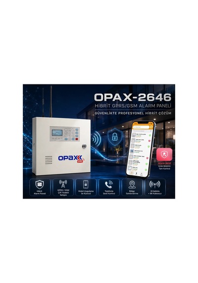 Opax-2646 Bgr-09 Kablosuz Sirenli Akülü Gprs/gsm Ev Ve İşyeri Alarm Seti