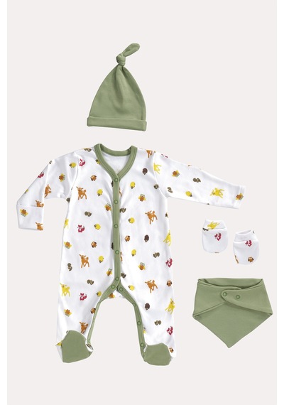 Mama Padre Animal Yenidoğan Mini Set - 4 Parça Renkli - 861046922 Renkli