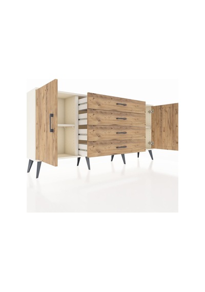 Arges Konsol 2 Raflı 4 Çekmeceli 2 Kapaklı 176x30x83 Aytaşı-çam/çam Çam/çam Arges Konsol 2 Raflı 4 Çekmeceli 2 Kapaklı 176x30x83 Aytaşı-çam/çam Çam/çam