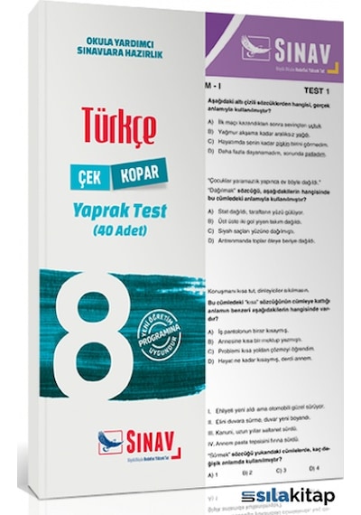 8. Sınıf Türkçe Yaprak Test
