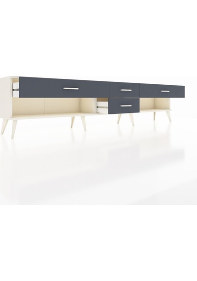 Arges Tv Ünitesi 4 Çekmeceli 220x30x51 Aytaşı-antrasit Antrasıt/antrasıt - Aytası Arges Tv Ünitesi 4 Çekmeceli 220x30x51 Aytaşı-antrasit Antrasıt/antrasıt - Aytası