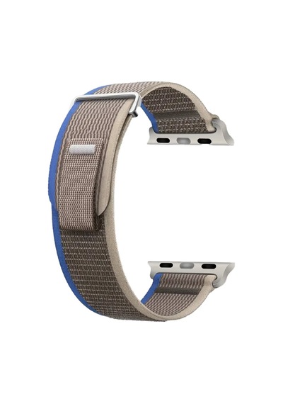 Piili Apple Watch Uyumlu 42 - 44 - 45 - 46 - 49 Mm Urban Active Kayış Gri - Mavi Apple Watch Uyumlu Kayışı Gri