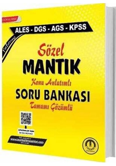 Ales Dgs Kpss Sözel Mantık Konu Anlatımlı Soru Bankası Tasarı Yayınları