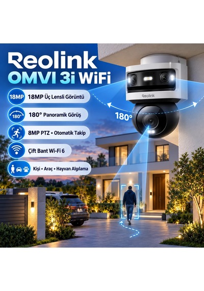 Reolink Omvı 3i Wifi 18mp Dual Lens Akıllı Pt Takip Kamerası