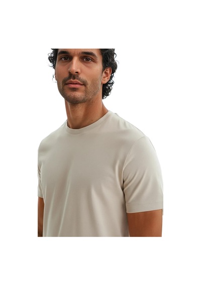 Ar-ma Erkek Regular Fit Pamuk Süprem Basic Bisiklet Yaka Tişört Y31344408002 Bej XL