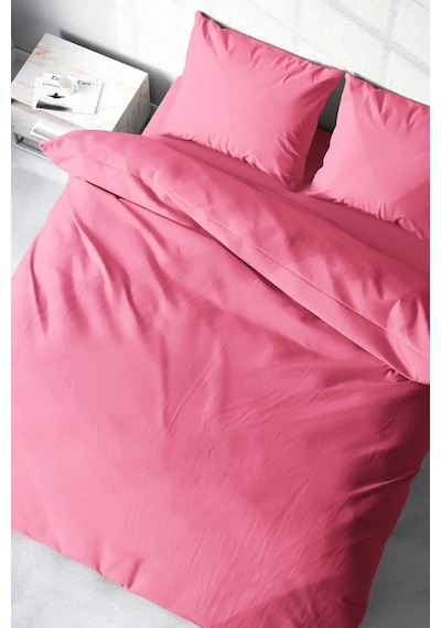 Nivemeshome Şeker Pembe %100 Pamuk Çift Kişilik Nevresimtakımı Pembe