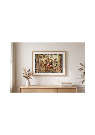 Klasik Sanat Van Leefdael Actium Deniz Savaşı Çerçevesiz Poster 21x30 Cm A4 Tablo Klasik Sanat