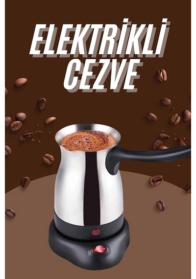 Bay Çelik Kahve Makinesi Cezve 800 Watt Paslanmaz Çelik Türk Kahvesi Makinesi Najmaddin Standart