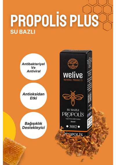 Su Bazlı Propolis Damla Plus 30 Ml %10 Anadolu Propolisi, Alkolsüz