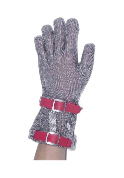 Çelik Eldiven Uzun 8 Cm Kırmızı, M Beden, El-uzr