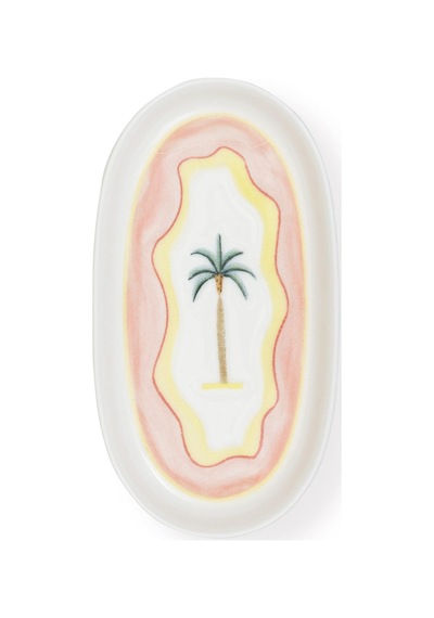 The Mia Italian Summer Oval Servis Tabağı 4lü 17 Cm Çok Renkli