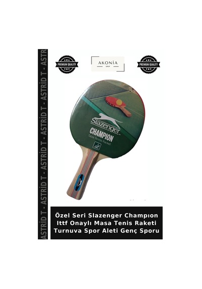 Özel Seri Slazenger Champıon Ittf Onaylı Masa Tenis Raketi Turnuva Spor Aleti Genç Sporu