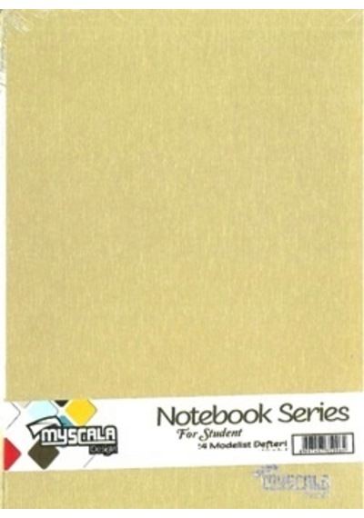 Özkan Modelist Defter Cilt Bezli 17x24 160 Yaprak Çizgili Metalik Açık Kahverengi