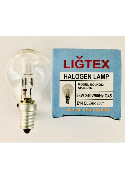 Fırın Ampul Ince Duy E14 28W 300 Derece Isıya Dayanır Fırın Ampul