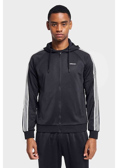 Lescon Erkek Basketbol Fermuarlı Kapüşonlu Sweatshirt 26b-1052 siyah