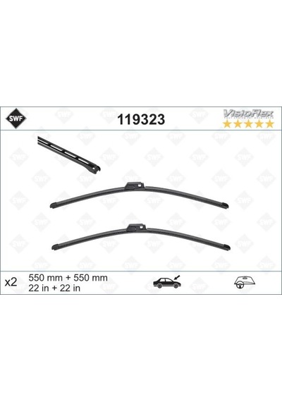 Silecek - 898 - Süpürgesi Ön A4-a6 550 X - Edntrend - 550 Mm