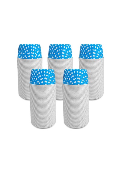Kafem Muffin Kek Kapsülü Açık Mavi Puantiye Büyük Boy 50li X 5 Paket - K30 Mavi