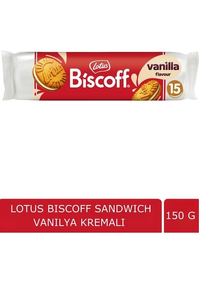 Biscoff Sandwich Vanilya Kremalı Bisküvi 150 Gr