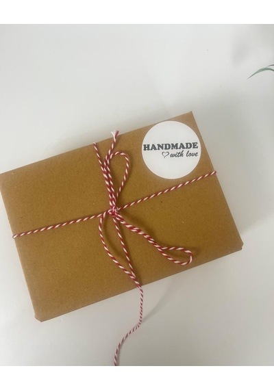 Handmade With Love Siyah 4cm Yapışkanlı Etiket 120 Adet
